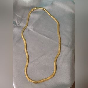 Gold Tone Herringbone Necklace